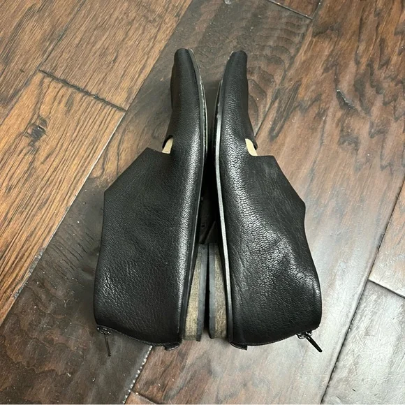 Walk by Anat Dahari Black Leather Handmade Open Toe Closed Heel - Picture 5 of 6